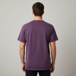 T-shirt décontracté premium pour homme, brodé, en coton tricoté rafraîchissant, coupe classique, couleur unie, respirant, streetwear quotidien, coupe ample - Product Image 6