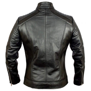 New Arrival Men's High Quality Fashion Design Leather <b>Jacket</b> Motorcycle Leather <b>Jacket</b> For Men Leather <b>Jacket</b> Men - Product Image 6