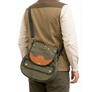 High Quality Outdoor Canvas Falconry Hunting Bag With Leather Accent Durable Bags Waterproof Design All Seasons Use Falconry Bag - Product Image 5