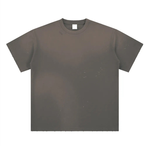 Custom Formal Woven Heavyweight 100% Cotton Oversized Blank Men's Breathable Eco-Friendly Vintage Acid Washed <b>T</b>-shirt - Product Image 1