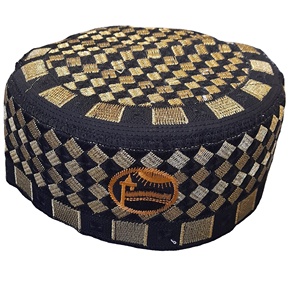 หมวกอิสลามสำหรับผู้ชาย Tupi Topi สีเทาขาวดำสำหรับทุกฤดูกาลส่งออกจากบังคลาเทศ - Product Image 1