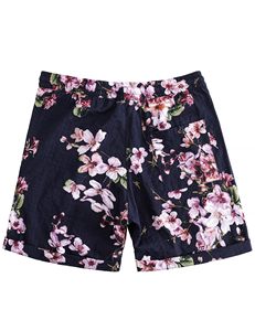 Pantalones cortos para hombre con estampado tropical, cintura elástica, cordón, playa, verano, informal, vacaciones, coloridos, ligeros, para la playa en verano - Product Image 4