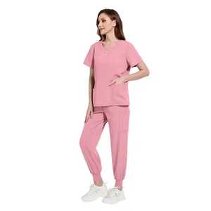 Factory Custom Athletic Nursing Cotton Satin <b>Scrubs</b> Uniforms <b>Sets</b> Joggers Medical Hospital Unisex - Product Image 3