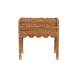 Handwoven Eco-Friendly Farmhouse Rattan Petal Storie <b>Stool</b> with Lid Antique Design <b>for</b> Bedroom Use Boys & Girls From Vietnam - Product Image 3