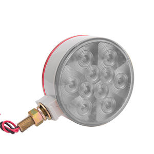 Feux de position LED double face ambre/rouge 20 LED pour camions lourds et remorques, montage sur goujon, feux de stationnement et de clignotement - Product Image 6