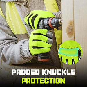 High Quality Cow Split Leather Mechanics <b>Gloves</b> Full Finger Safety Anti Heat Fire Resistant Safety Work <b>Gloves</b> - Product Image 4