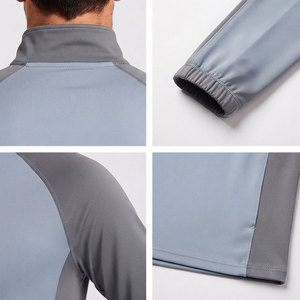 Premium Men's Winter Knitted Polyester Quarter-Zip Sports Jacket Breathable Quick Dry Waterproof <b>Athletic</b> Running Training Gym - Product Image 4