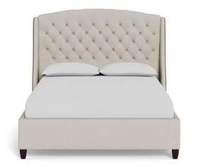 เฟอร์นิเจอร์ห้องนอนไม้เนื้อแข็งหุ้มเบาะขนาดคิงไซส์ ดีไซน์โมเดิร์นกลางศตวรรษ คุณภาพสูงใหม่ พร้อมที่เก็บของ ทำด้วยมือ นอนสบาย - Product Image 3