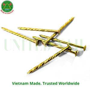 1-3/8 Inch Yellow Plated Steel <b>Nails</b> with Ring/Screw Shank from Vietnam Factory | Clavos sueltos con recubrimiento amarillo - Product Image 4