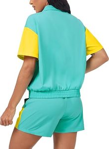 RABUSH SPORTS Chándal de invierno para hombre de alta calidad, a la moda, con diseño de patchwork, para yoga y entrenamiento, corte regular, cortavientos, ligero, con media cremallera y bolsillos laterales - Product Image 3