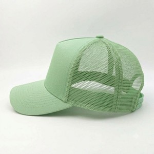 Gorra Trucker Verde Menta Premium con Logotipo Personalizado, Gorra de Béisbol de Malla de 6 Paneles, Ajustable con Cierre a Presión, para Deportes al Aire Libre - Product Image 3