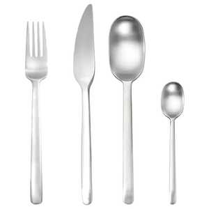 Ensemble de couverts modernes en acier inoxydable argenté, finition miroir, légers, élégants, pour les fêtes, la salle à manger, vaisselle de table robuste - Product Image 1