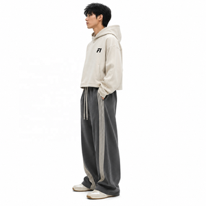 High Quality Sets Custom OEM-Logo Men's Solid Casual Winter/Autumn Oversized Pullover <b>Hoodies</b> & Baggy Sweatpants Tracksuits - Product Image 2