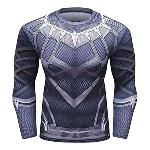 Camiseta Deportiva de Compresión Unisex, Impresión Serigráfica, Poliéster/Algodón, Secado Rápido, Antibacteriana, Transpirable, Manga Corta - Product Image 5