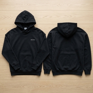 Custom <b>Plain</b> <b>Black</b> Oversized Pullover Hoodie Heavyweight Cotton Blend Fleece <b>Sweatshirt</b> for Men Women - Product Image 2