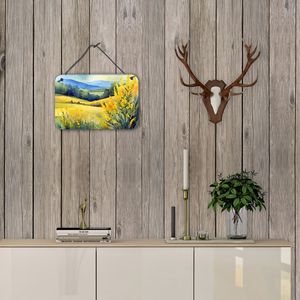 Nuevo Multicolor Kentucky Goldenrod acuarela decoración de pared aluminio Metal signo puerta colgante impresiones para cocina Bar hogar 8HX12W - Product Image 4
