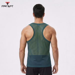 Prix d'usine – Nouveaux débardeurs de sport respirants en maille pour hommes – Gilets transparents en maille pour hommes en promotion - Product Image 2