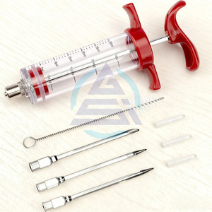 Kit d'injection de marinade pour viande de dinde avec 3 aiguilles, seringue portable pour marinade de barbecue, idéal pour grillades et fumoirs, facile à utiliser - Product Image 4