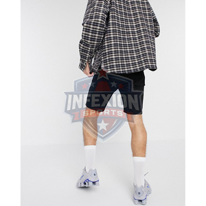 Pantalones Cortos Bermuda para Hombre, Negros, Tejido Sólido, Cintura Media, Elásticos, Transpirables, Diseño Casual con Bolsillos - Product Image 4