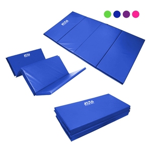 Colchoneta de gimnasia plegable doble Stag Iconic Sure Shot de 6 pies x 2 pies x 25 mm |   Colchoneta de Espuma de Alta Densidad para Ejercicio, Yoga y Fitness |   Multicolor - Product Image 1