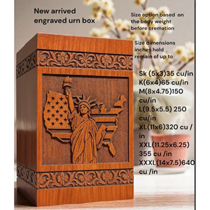 Wooden Urn with Engraved Quotes Memorial <b>Box</b> Eco-Friendly <b>Pine</b> Wood Cremation Urn by AYAANS - Product Image 4