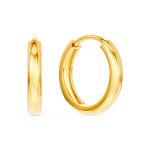 9K 10K 14K 18K <b>Solid</b> <b>Gold</b> <b>Huggies</b> Earrings 15mm IGI Certified RJC ODM OEM Ethical Fine Jewellery Manufacturer Wholesale EA502334 - Product Image 3