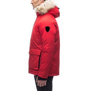 Parka longue à capuche pour homme, de qualité supérieure, imperméable, écologique, avec logo personnalisable sur le devant, taille ajustable - Product Image 4