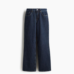 Jean Bleecker taille haute à jambe large pour femme, coupe ample vintage, pantalon en denim décontracté, style streetwear - Product Image 5