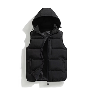 Gilet matelassé à col roulé pour homme personnalisé, sans manches, imperméable, coupe-vent, avec service OEM, grandes tailles disponibles - Product Image 5