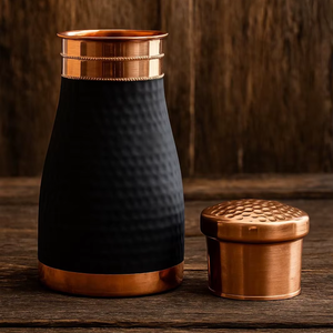 Pot à sucre et pot à épices en cuivre noir moderne, artisanal, écologique, étanche, pour la cuisine et l'utilisation en voiture - Product Image 1