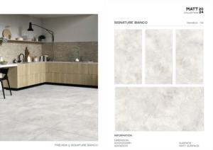 Nouvelles dalles en porcelaine finition mate, format 60x120cm (600x1200mm, 24x48), pour revêtements muraux et sols intérieurs haut de gamme. - Product Image 3