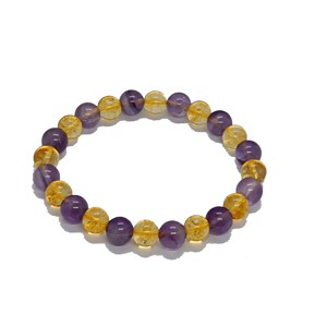 High quality Amethyst citrine Crystal Gemstone <b>Bead</b> <b>Bracelet</b> Fashion Charm Jewelry for <b>Men</b> Women for Energy Meditation Gift - Product Image 1