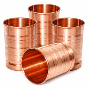 Gobelets en aluminium martelé, finition miroir cuivre, verres en métal pour café glacé, bière et boissons froides de fête, verres à eau - Product Image 3