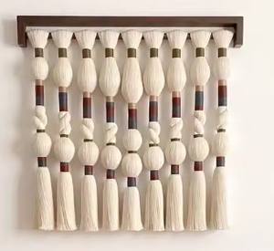 Décoration murale de salon en tissu 3D personnalisé, peinture sur tissu moderne de luxe, art en dentelle tissé à la main, paysage en coton. - Product Image 3