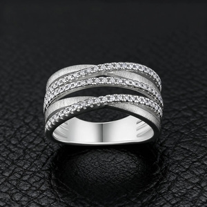 Three Row Pave <b>Set</b> Moissanite Diamond Rhodium Plated <b>Ring</b> 925 Sterling <b>Silver</b> Hip Hop Style Mens Wedding Band Anniversary Gifts - Product Image 2