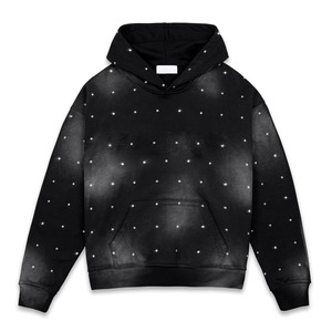 High Quality 100% Cotton Sun Fade Hoodie Custom Pullover Breathable <b>Rhinestone</b> Print Pattern French <b>Fabric</b> Size - Product Image 4