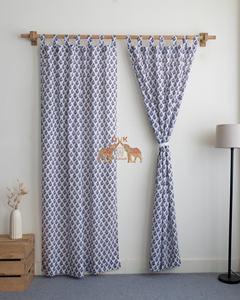 Panneaux de rideaux transparents en coton pur à motif floral bleu, doux et légers, pour usage quotidien, cantonnières de salon, rideaux occultants écologiques - Product Image 2