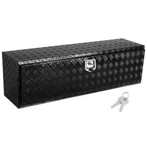 Cassetta Portautensili Sottoscocca per Camion in Alluminio Rinforzato 152x43x46 cm con Piastra Diamantata, Chiavi di Blocco e Accessori per il Controllo del Carico - Product Image 1