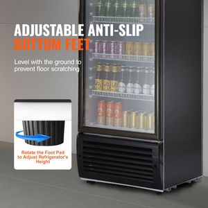 Congelatore e Frigorifero Commerciale da 420L (14,8 Cu.Ft) con Porta in Vetro per Bevande - Product Image 6