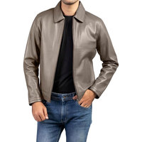 Veste en cuir de qualité supérieure durable, élégante, imperméable, respirante, écologique, légère, pour l'extérieur, décontractée, avec fermeture frontale