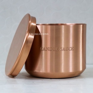 กระปุกเทียนทองแดงสีโรสโกลด์พร้อมโลโก้สั่งทำ ภาชนะใส่เทียนทองแดงหรูหราขนาด 16 ออนซ์ ภาชนะตกแต่งสไตล์โมเดิร์นสำหรับเทียนหอม - Product Image 3