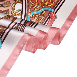 Hot Sales SOLID/Plaid Silk Satin Women's Scarf With Custom Print Logo Outdoor Use Custom Colors & Sizes High Quality - Product Image 3