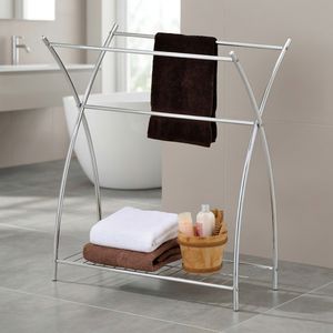 Estante Esquinero de Hierro Fundido para Calentador y Toallero, Acabado Cromado, Diseño Moderno, >60cm de Longitud, Uso Doméstico, Taiwán, eBay - Pristine - Product Image 1