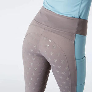 Leggings d'équitation antidérapants en silicone avec tissu extensible 4 directions, mettant en valeur la performance et l'adhérence antidérapante. - Product Image 2