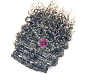 Extensions de cheveux humains Remy bouclés à clipser, noir naturel, tailles 10-30 pouces, 2,2 cm, ensembles de 4/6 pièces compatibles permanente pour une utilisation facile - Product Image 2