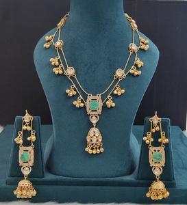 Elegante conjunto de collar tradicional de Cachemira con hermosos pendientes de Cachemira, joyería étnica nupcial ideal para fiestas y bodas. - Product Image 4