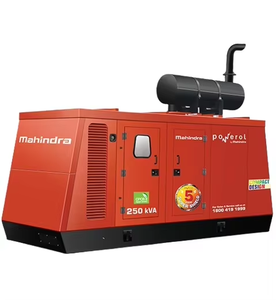 เครื่องกำเนิดไฟฟ้าแบบเงียบ 250KVA ยี่ห้อ Mahindra Power เครื่องยนต์ 9.3 แรงม้า 200KW 200 โวลต์ 415 โวลต์ เครื่องกำเนิดไฟฟ้ากระแสสลับ LS ได้มาตรฐาน CPCB เสียงรบกวนต่ำ สำหรับงานอุตสาหกรรม - Product Image 1