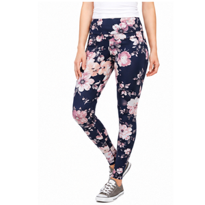 High Waist Floral Printed Yoga Leggings Women Full Length Flower Pattern <b>Tights</b> Soft Custom Logo Compression Gym Workout Pants - Product Image 3