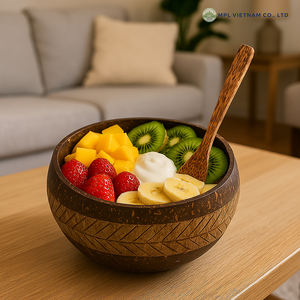 ชามกะลามะพร้าวแบบยั่งยืนดีไซน์วินเทจเป็นมิตรต่อสิ่งแวดล้อมสลักตามสั่งทนความร้อน - Product Image 6