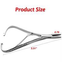 QASIDEN INSTRUMENTS Rétracteur auto-serrant Taille 2 Classe I Certifié CE Réutilisable Acier inoxydable chirurgical Pointes acérées Clinique